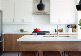 Warm White Kitchen with Eating Nook