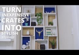 How to Turn Inexpensive Crates Into Stylish Storage