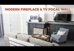 Modern Fireplace and TV Focal Wall Makeover