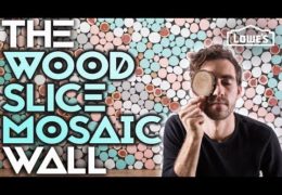 How to Make a Mosaic Wall from Wood Slices