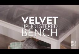 How to Make a Patterned Velvet Upholstered Bench