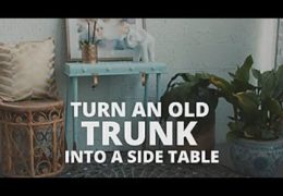 How to Upcycle a Trunk Into a Side Table