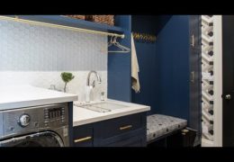 Bold Geometric Laundry Room and Mudroom Makeover