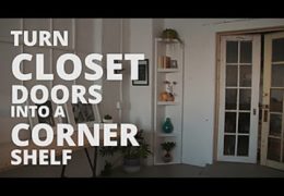 How to Make a Corner Shelf from Closet Doors