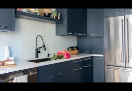 Dark Blue Kitchen Renovation