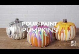 How to Make Pour-Paint Pumpkins