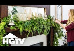 How to Make a Holiday Garland from Garden Greenery