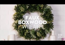 How to Make a Faux Boxwood Wreath