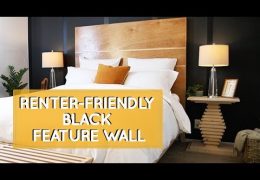 Renter-Friendly Black Feature Wall