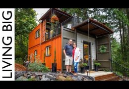 Amazing Two-Story Shipping Container Home in a Wooded Setting