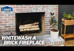 How to Whitewash a Brick Fireplace