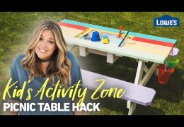 Picnic Table Hack for a Kids' Activity Zone