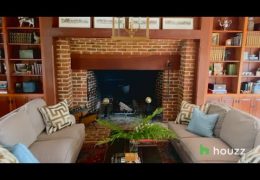 Colonial-Style Family Room and Kitchen