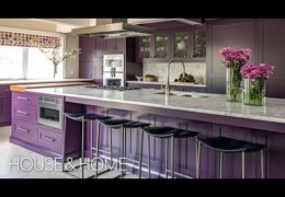 Bold Purple Kitchen Renovation