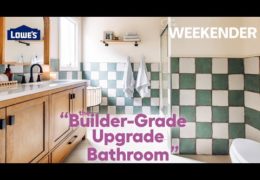 Builder-Grade to Stylish Bathroom Transformation