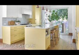 Updated Yellow Kitchen and Pink Terrazzo Bathroom